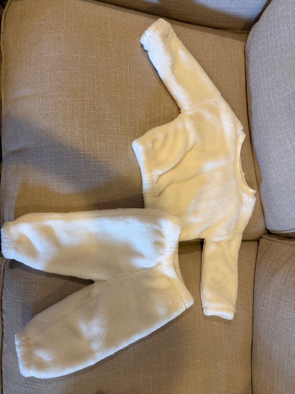 GAP Baby Cream Plush Sweatsuit
